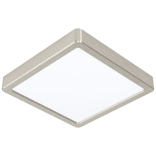 Wall / Ceiling Light Satin Nickel 210mm Square Surface Mounted 16.5W LED 4000K Loops