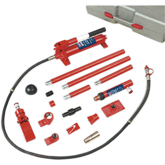 4 Tonne Hydraulic Body Repair Kit - Steel Components - Composite Storage Case Loops