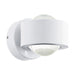 Wall Light Colour White Aluminium Shade Clear Plastic Bulb LED 2x2.5W Included Loops