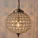 Hanging Ceiling Pendant Light Antique Brass Glass Round Metal Lamp Shade Holder Loops