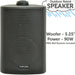5.25" 100V 8Ohm Outdoor Weatherproof Speaker Black 90W IP54 Rated Background