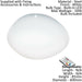 2 PACK Flush Ceiling Light White Shade White Plastic With Crystal Effect LED 34W Loops