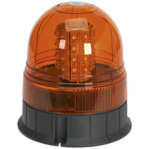 12V / 24V LED Rotating Amber Hazard Beacon Light - 3x Bolt Roof Fixing Points Loops