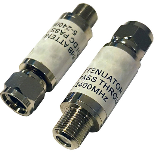 6db F Type Connector In Line Attenuator Adapter Volume Noise Reduction Coaxial Loops