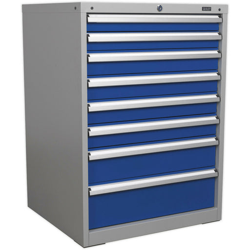 8 Drawer Industrial Cabinet - 725 x 655 x 1000mm - Heavy Duty Drawer Slides Loops