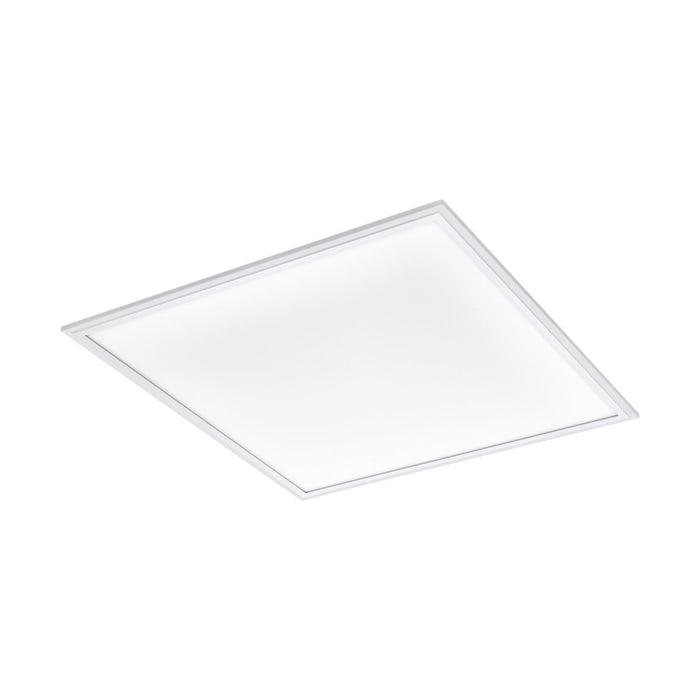 Flush Ceiling Light Colour White Shade White Plastic Bulb LED 30W Included Loops