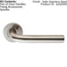 PAIR 19mm Straight Round Bar Handle on Round Rose Concealed Fix Satin Steel Loops