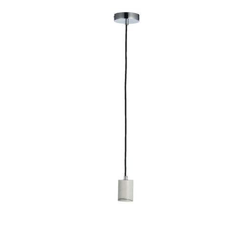 Ceiling Pendant Light Grey Marble & Chrome Plate 60W E27 Dimmable Loops