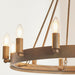 12 Light Ceiling Pendant Distressed Aged Metal Candle Ring Hanging Feature Lamp Loops