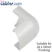 20mm x 10mm White Clip Over External Bend Trunking Adapter 90 Degree Conduit Loops