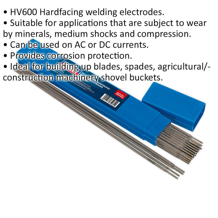1kg PACK - Hardfacing Welding Electrodes - 2.5 x 300mm - 90A Current Arc Rods Loops