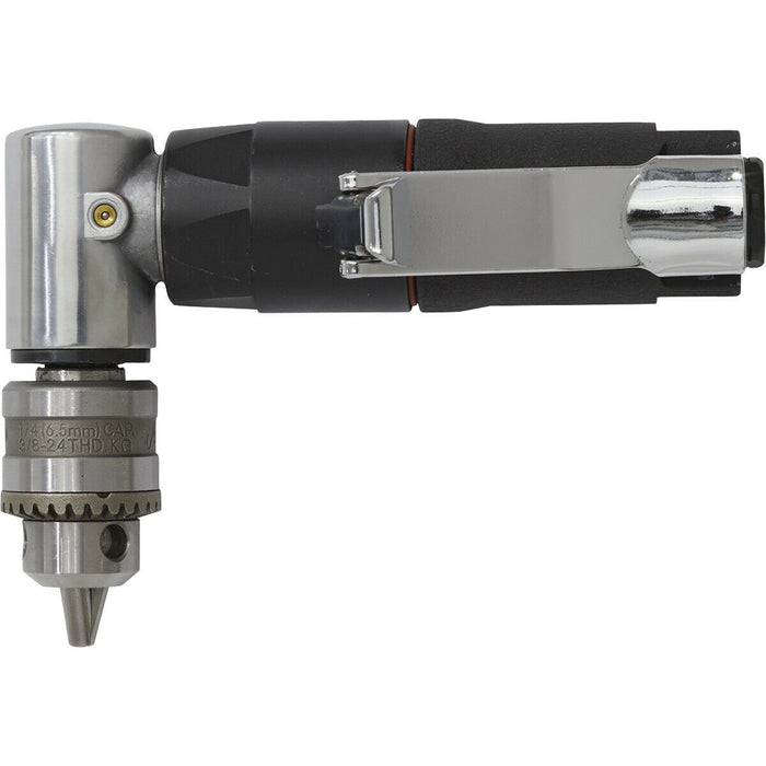 Mini Air Operated Angle Drill - 1/4" BSP Inlet - 6mm Chuck - 4500 RPM - 14cfm Loops