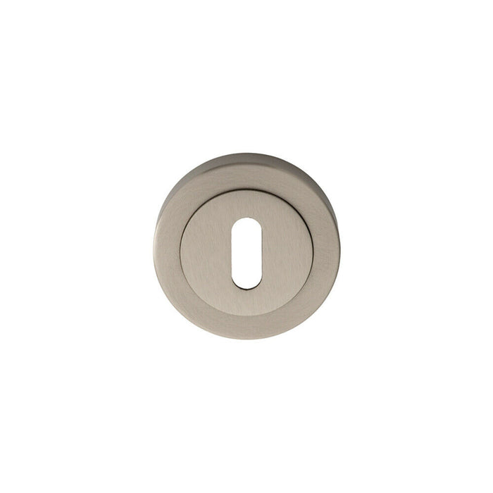 50mm Lock Profile Escutcheon Concealed Fix Satin Nickel Keyhole Cover Loops