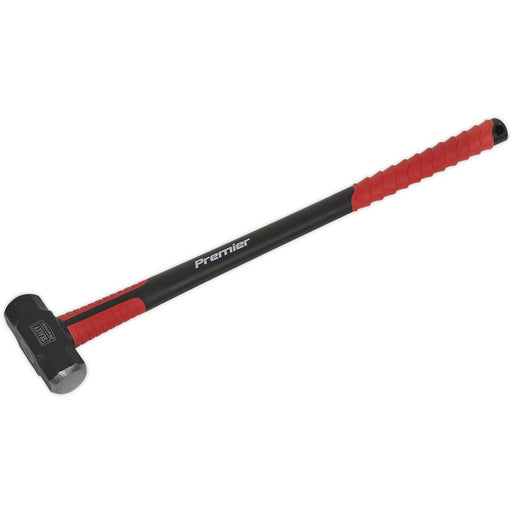 7lb Sledge Hammer - Fibreglass Handle - Rubber Grip - Fine Grained Carbon Steel Loops