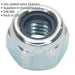 100 PACK - Zinc Plated Nylon Locknut Bolt - 1mm Pitch - M6 - DIN 982 - Metric Loops