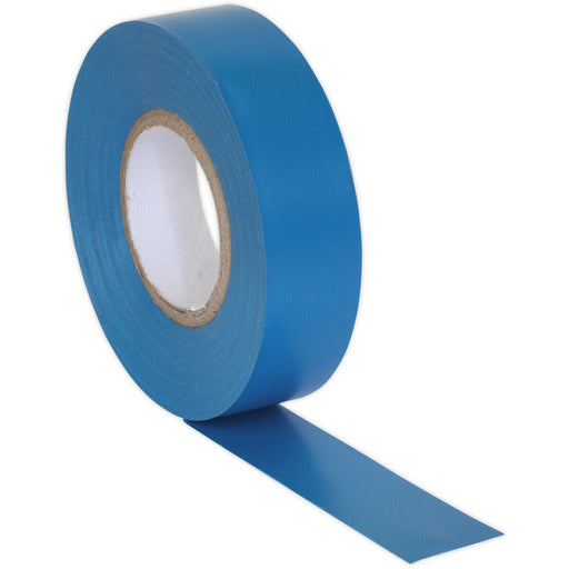 10x Blue PVC Insulation Tape - 19mm x 20m Self Extinguishing Electrical Wire Loops