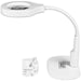 Dimmable LED Magnifying Work Light - Desk & Table Mounted - Flexible Gooseneck Loops