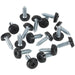 50 PACK 4.8 x 18mm Black Numberplate Screw - Plastic Enclosed Head Fixings Loops