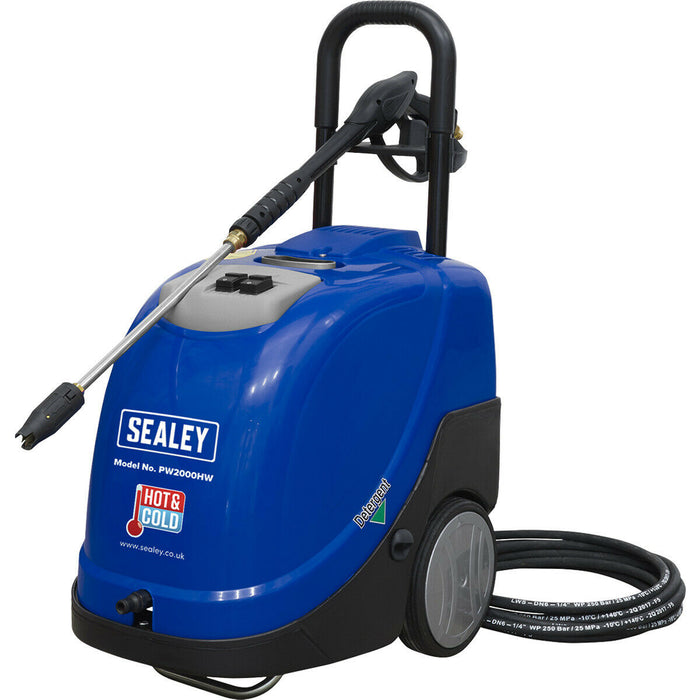 Heavy Duty Hot & Cold Pressure Washer - Diesel Water Heater - 2100W Motor Loops