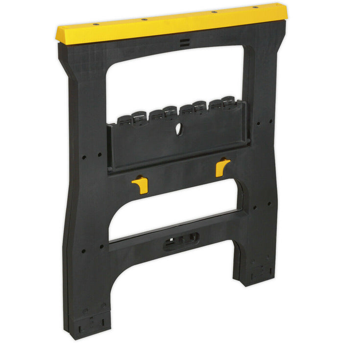 Heavy Duty Folding Workshop Trestle - Rubber Feet - 810mm Height - Composite Loops