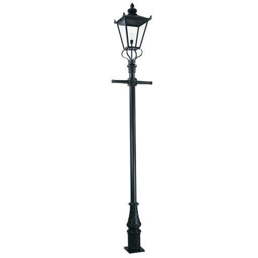 IP23 1 Bulb Lamp Post Driveway Garden Outside Black LED E27 200W Loops