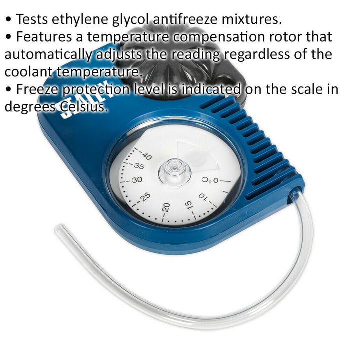 Twin Rotor Ethylene Glycol Antifreeze Tester - Temperature Compensation Rotor Loops