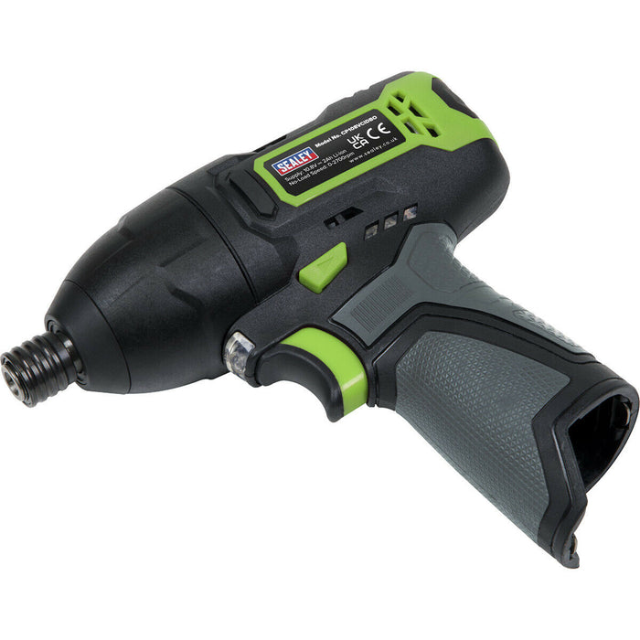 10.8V Cordless Impact Driver Kit - 1/4" Hex Drive - With 2Ah Battery & Charger Loops