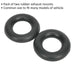 2 PACK Rubber Exhaust Mount - 59mm x 59mm x 13.5mm - Anti Vibration Hanger Loops