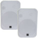 2x 6.5" 200W Moisture Resistant Stereo Loud Speakers 8Ohm White Wall Mounted