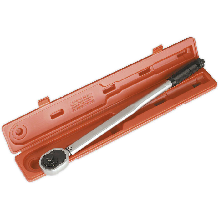 Calibrated Micrometer Style Torque Wrench - 1/2" Sq Drive - 40 to 210 Nm Range Loops