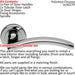 Door Handle & Latch Pack Chrome Modern Arched Curved Bar Screwless Round Rose Loops