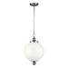 1 Bulb Ceiling Pendant Light Fitting Highly Polished Nickel LED E27 60W Loops