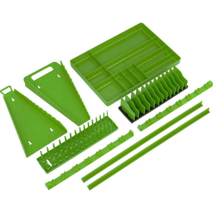 9 PACK GREEN Tool Drawer Chest Storage Organizer Set - Screwdriver Plier Rack Loops