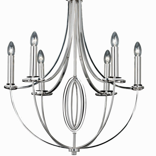 Multi Light Ceiling Pendant 6 Bulb Nickel Feature Chandelier Vintage Metal Lamp Loops