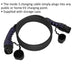 5m Electric Vehicle Charger Cable - Type 2 to Type 2 - Storage Case - 16A Loops