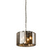 Ceiling Pendant Light Gloss Slate Grey & Smoked Cut Glass 4 x 40W E14 Loops