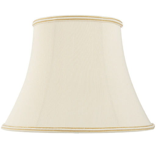 20" Bowed Oval Handmade Lamp Shade Cream Fabric Classic Table Light Bulb Cover Loops