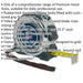 8m Professional Tape Measure - Rubberised Chrome Body - Metric & Imperial Loops