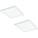 2 PACK Flush Ceiling Panel Light White Sqaure Tile 16W Built in LED 4000K Loops