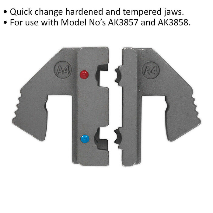 Insulated Flag Terminal Crimping Jaws for ys00906 & ys00907 Crimping Tool Loops