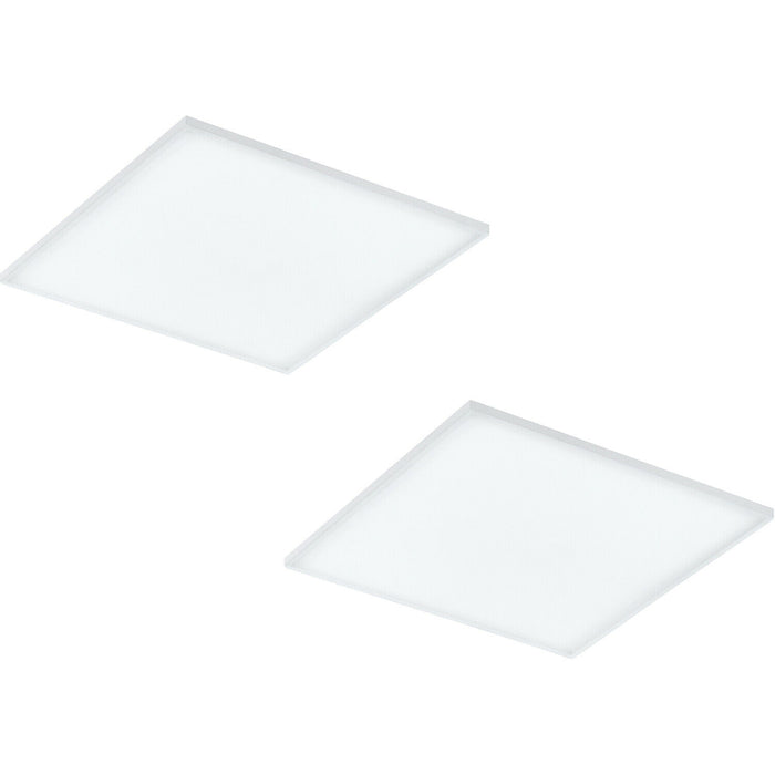 2 PACK 595mm Sleek Ceiling Light White Slim Square Low Profile 33W LED 4000K Loops