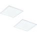 2 PACK 595mm Sleek Ceiling Light White Slim Square Low Profile 33W LED 4000K Loops