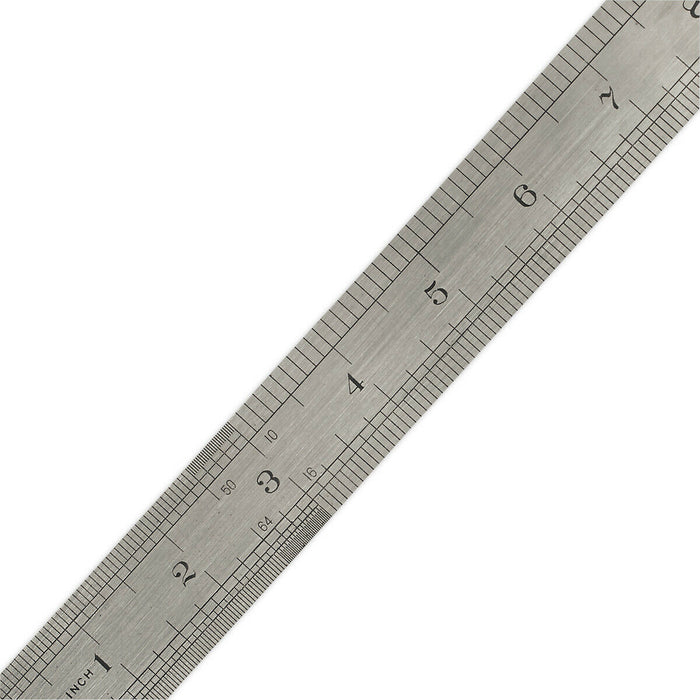 1000mm Steel Ruler - Metric & Imperial Markings - Hanging Hole - 40 Inch Rule Loops