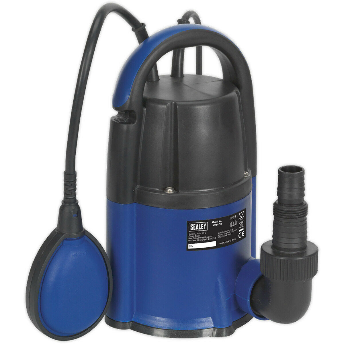 Low Level Submersible Water Pump - 117L/Min - Automatic Cut Out - 230V ...
