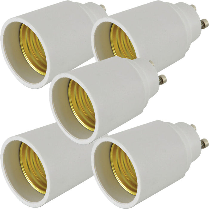 5x Light Bulb Adapter GU10 Bayonet Male to E27 Edison Socket Converter 60W LED Loops