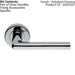 PAIR Rounded Straight Bar Handle Concealed Fix Round Rose Polished Chrome Loops