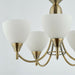 5 Lamp Ceiling & 2x Twin Wall Light Pack Antique Brass Glass Matching Fittings Loops