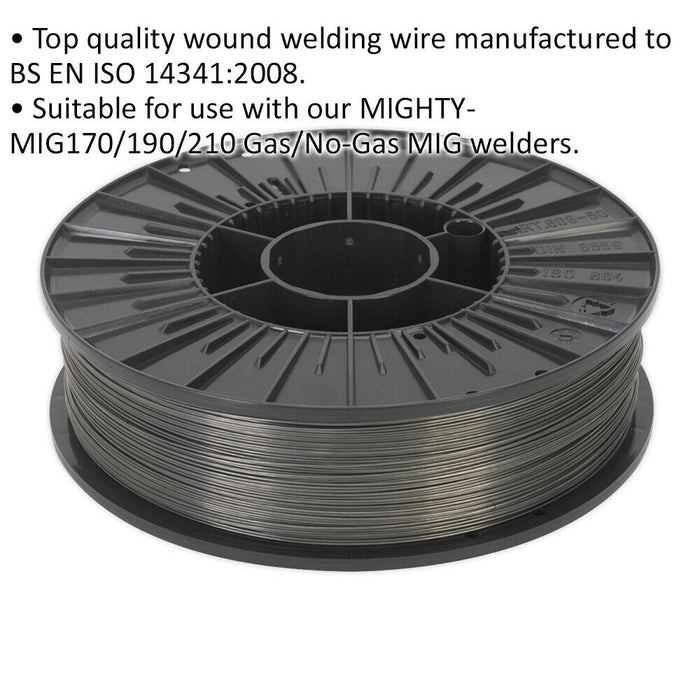 4.5kg Flux Cored MIG Welding Wire - 0.9mm Diameter - Wound Welding Wire Loops