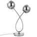 2 PACK Touch On/Off Table Lamp Chrome & Smoke Mirror Glass Pretty Bedside Light Loops