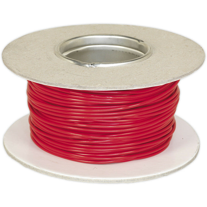 50m Red Automotive Cable - 16.5 Amps - Thin Walled - Single Core Conductor Loops